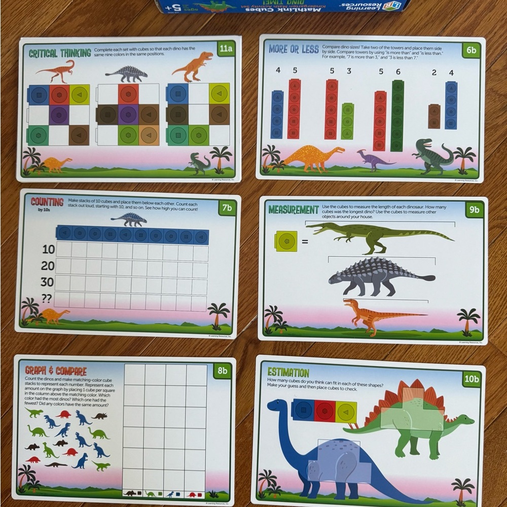 Learning Resources MathLink Cubes Dino Time Set - Picture 5 of 6